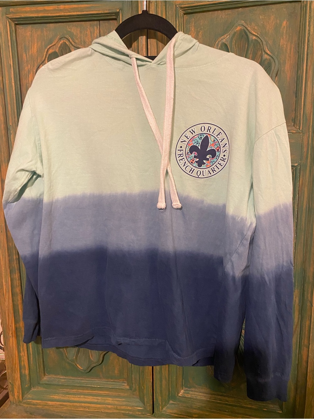 Ombre Hoodie - Mint to Navy Women’s Top